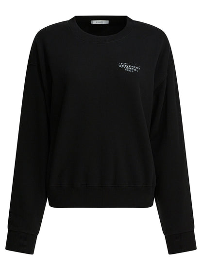 Givenchy Sweatshirt with Givenchy Stamp - Black