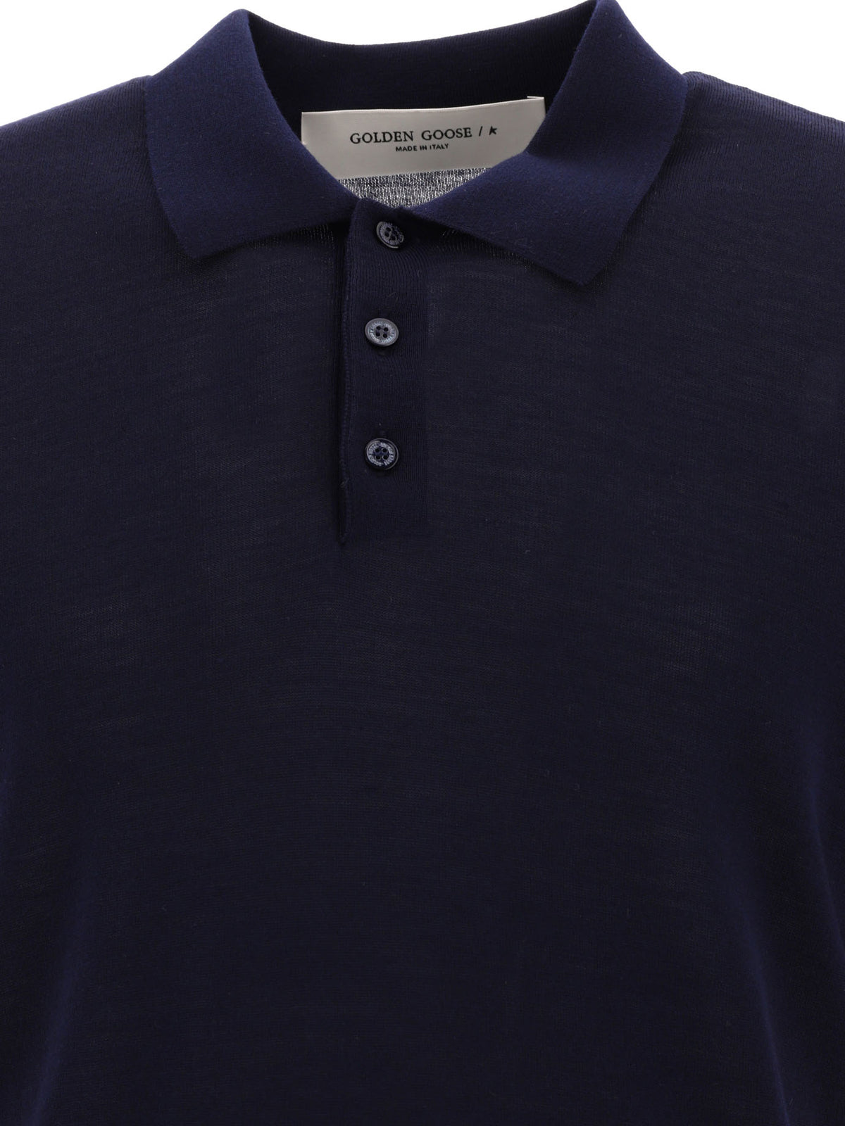 Golden Goose Merino wool button-down polo shirt - Blue