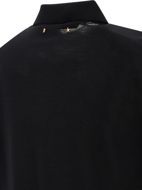 Golden Goose Merino wool button-down polo shirt - Black