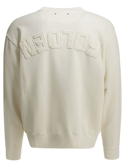 Golden Goose Crewneck sweatshirt with reverse logo - White