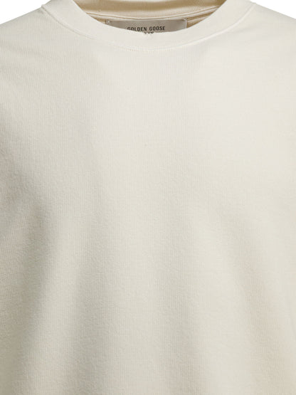Golden Goose Crewneck sweatshirt with reverse logo - White