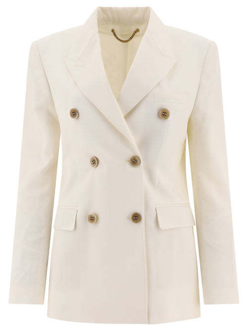 Golden Goose Double-breasted wool-blend blazer - White