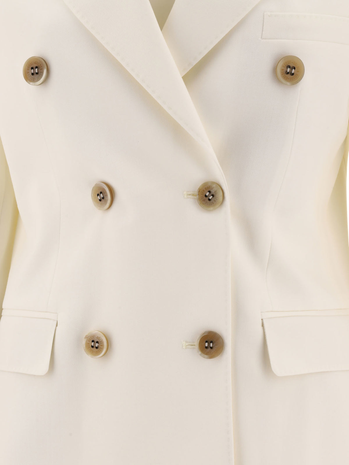 Golden Goose Double-breasted wool-blend blazer - White