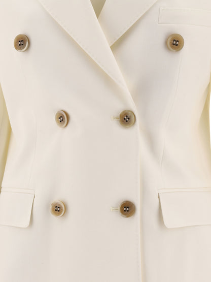 Golden Goose Double-breasted wool-blend blazer - White