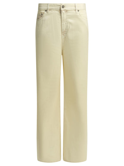 Golden Goose "Melody Boyfriend" Wide Leg Jeans - White