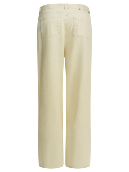 Golden Goose "Melody Boyfriend" Wide Leg Jeans - White