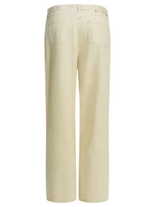 Golden Goose "Melody Boyfriend" Wide Leg Jeans - White