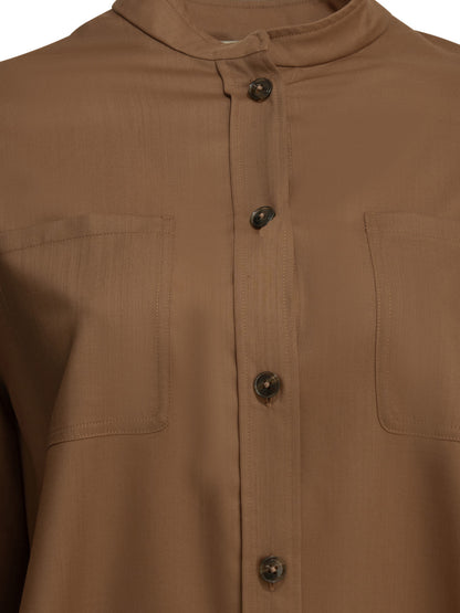 Herno Virgin wool casual shirt - Brown