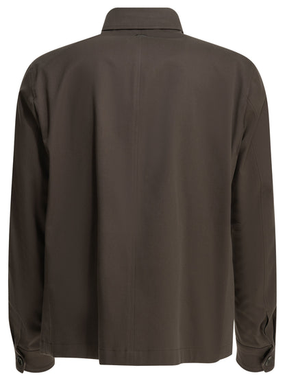 Herno Cotton overshirt jacket - Brown