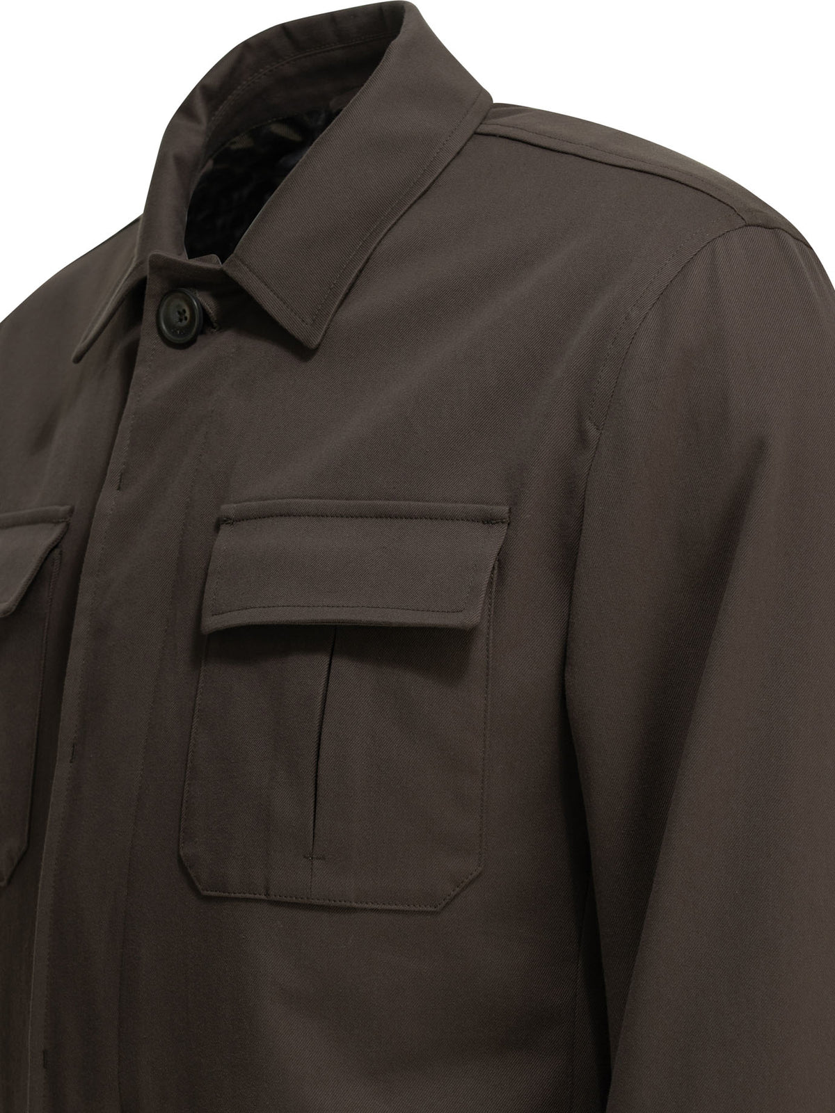 Herno Cotton overshirt jacket - Brown