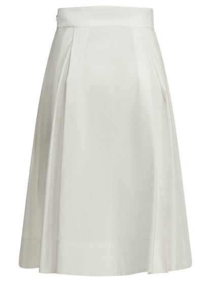 Herno A-line midi skirt - White