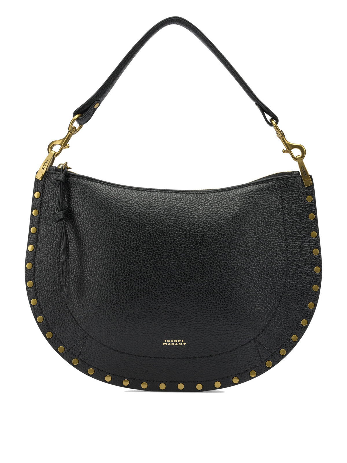 Isabel Marant "Oskan Soft Zip" Medium Shoulder Bag - Black