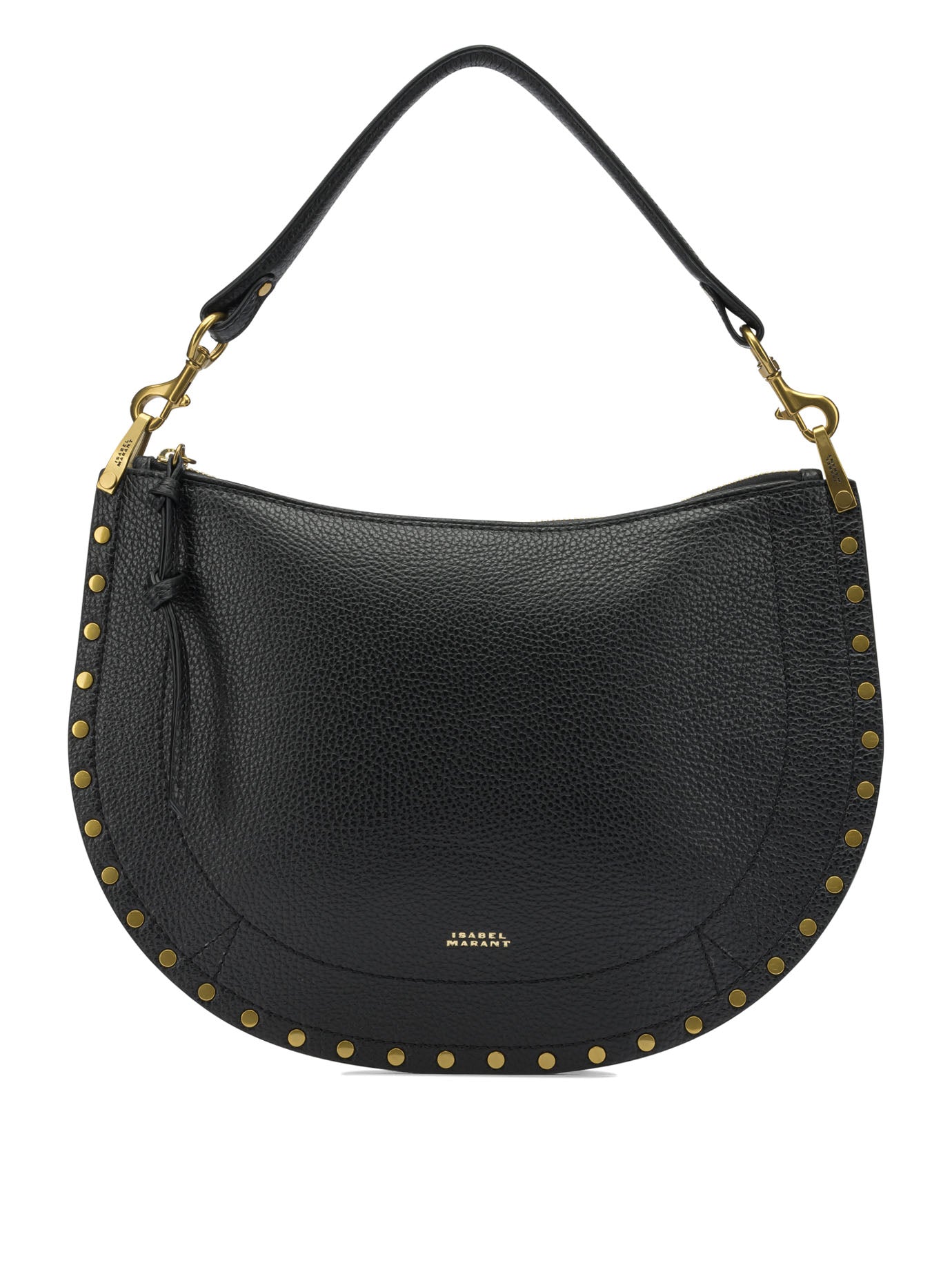 Isabel Marant "Oskan Soft Zip" Medium Shoulder Bag - Black