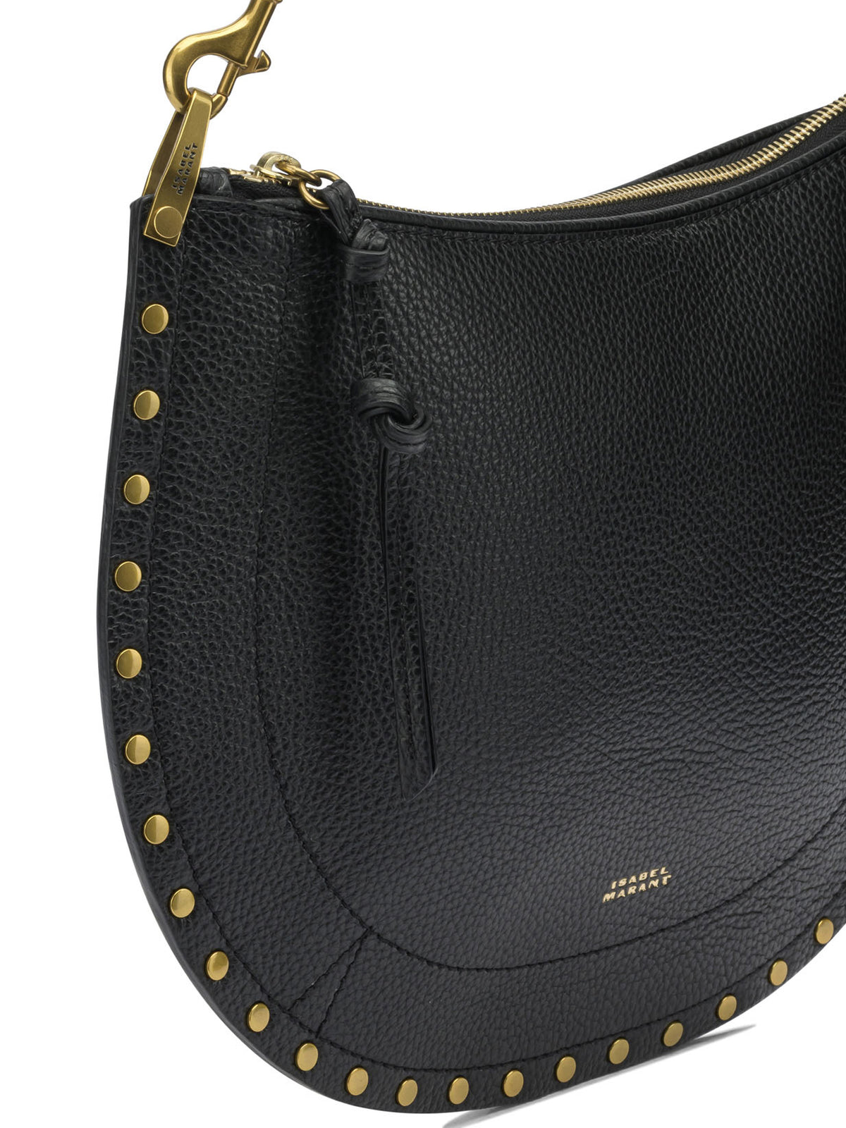 Isabel Marant "Oskan Soft Zip" Medium Shoulder Bag - Black