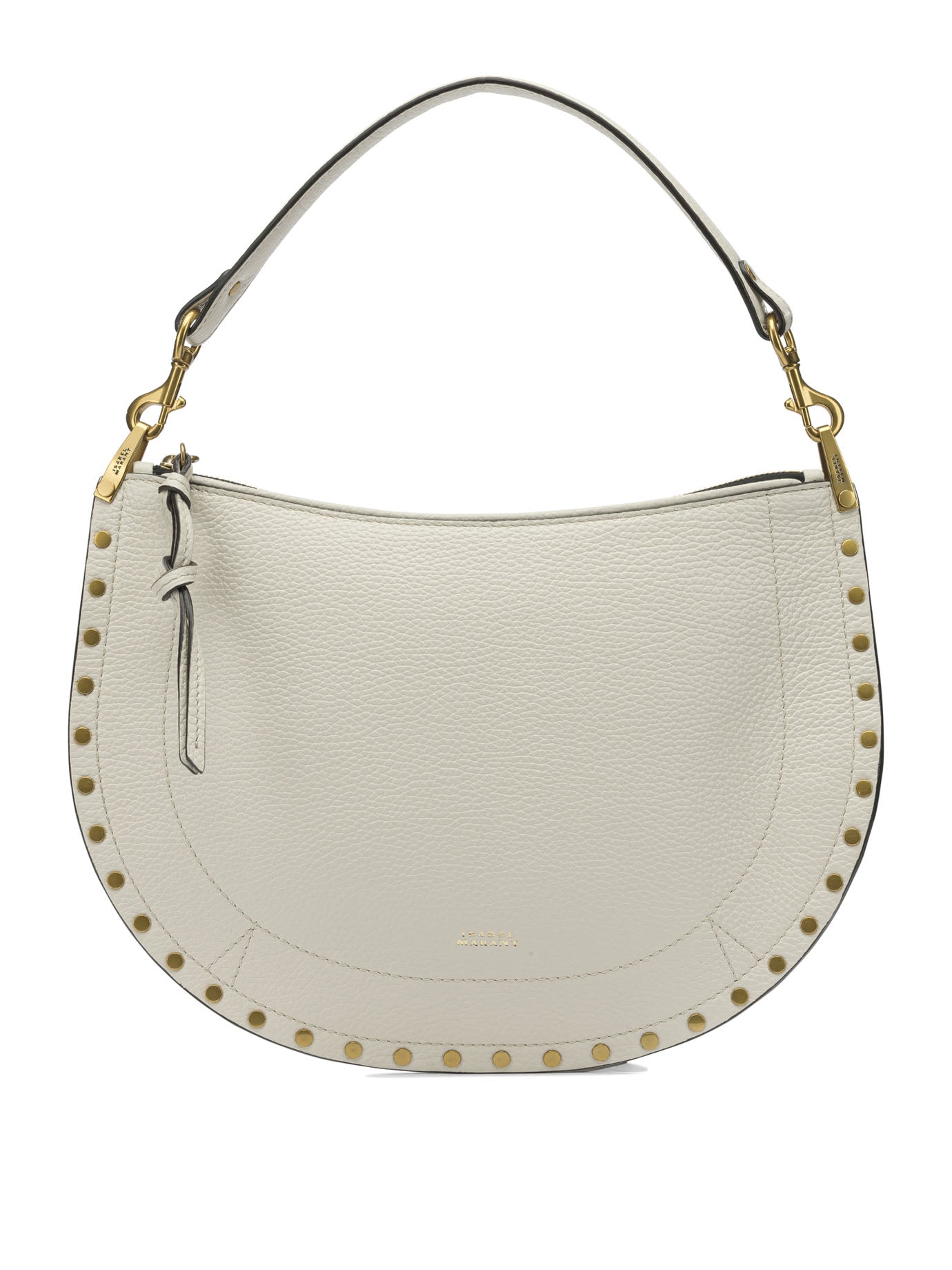 Isabel Marant "Oskan Soft Zip" Medium Shoulder Bag - White
