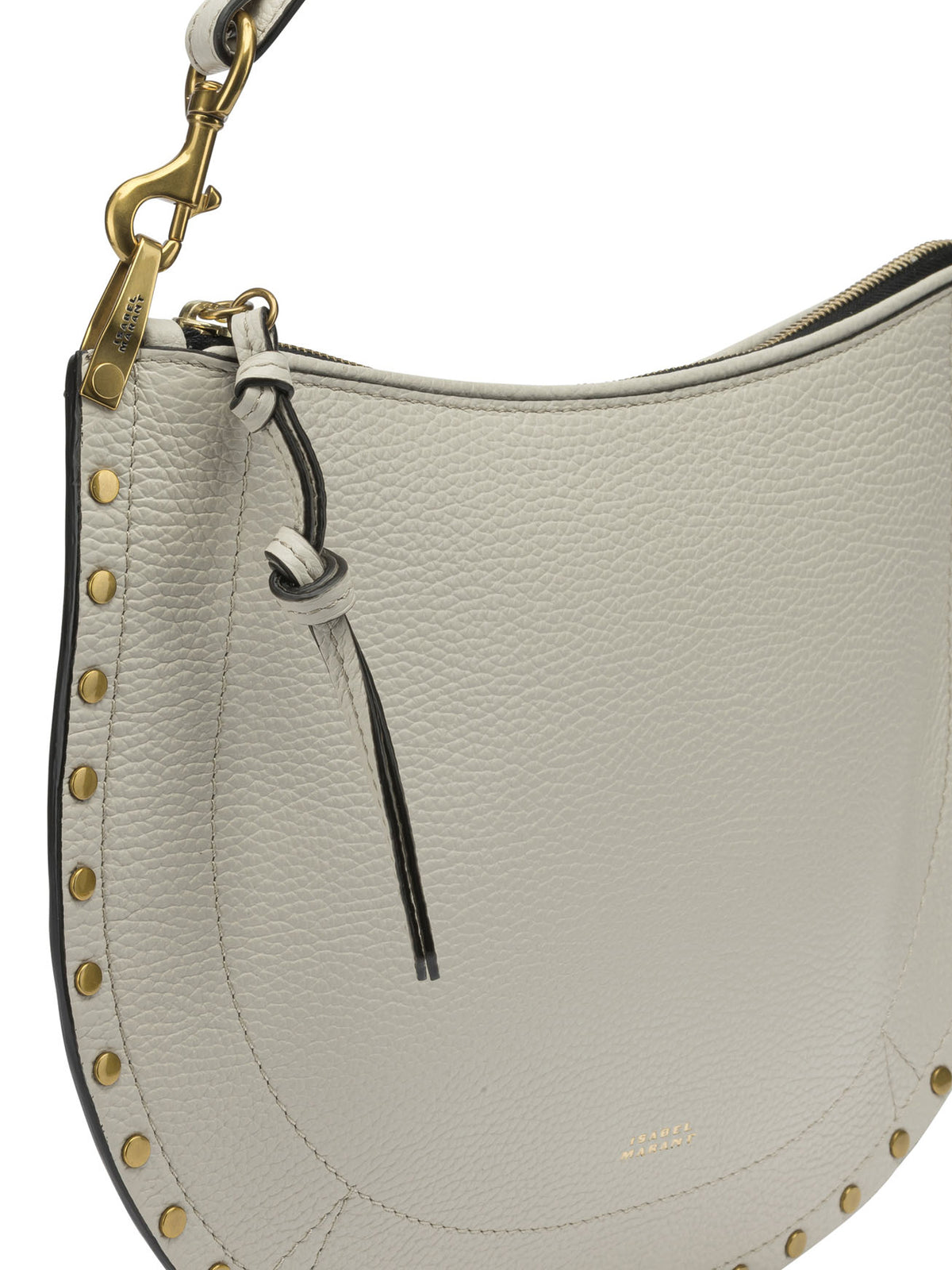 Isabel Marant "Oskan Soft Zip" Medium Shoulder Bag - White