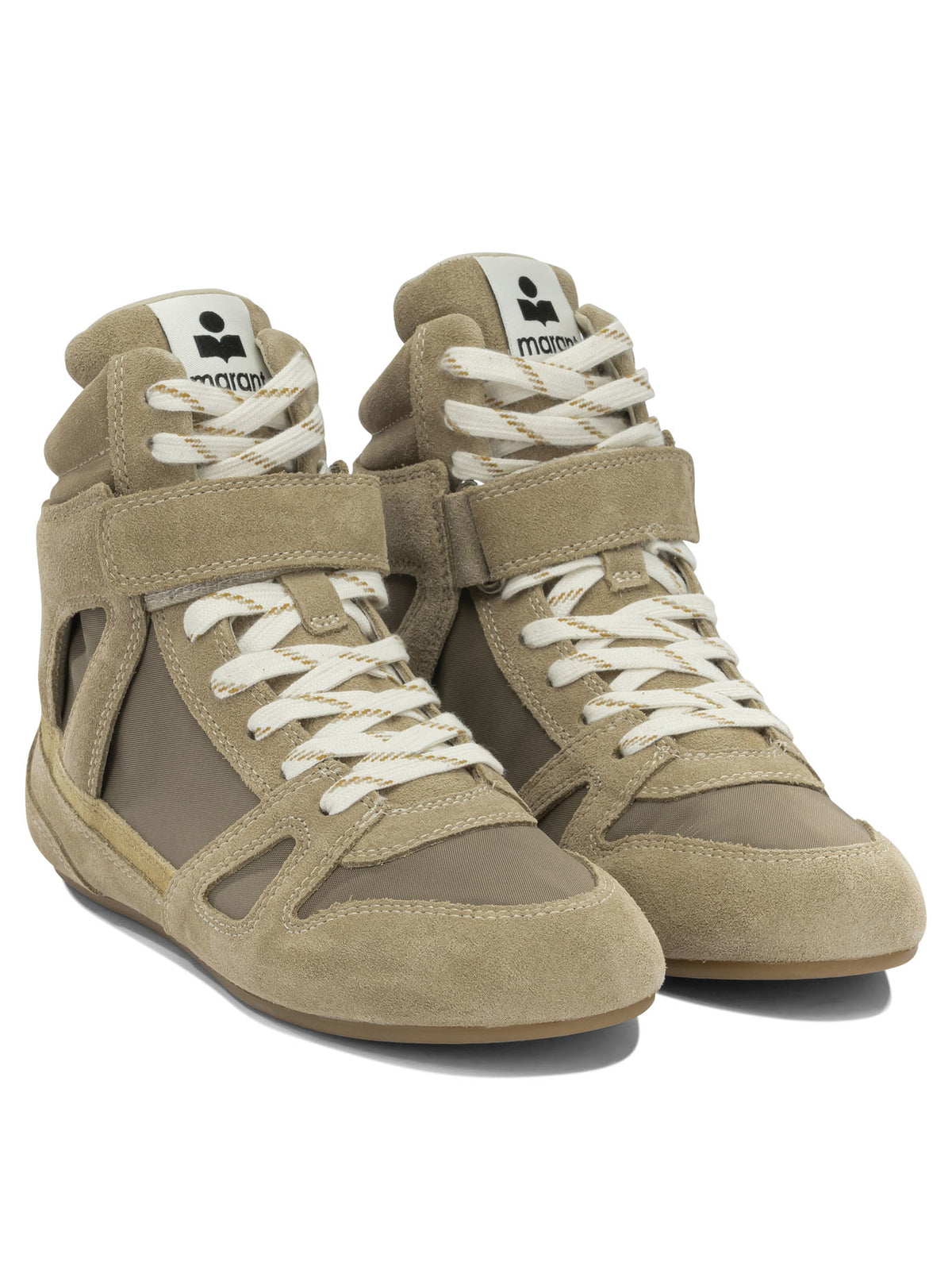 Isabel Marant "Senny High" High Sneakers - Beige