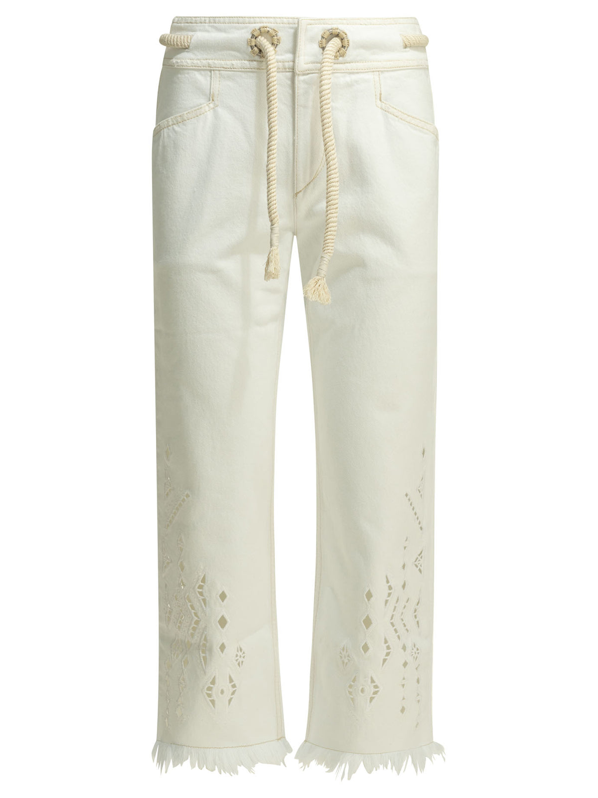 Isabel Marant "Alison" Straight-leg jeans - White