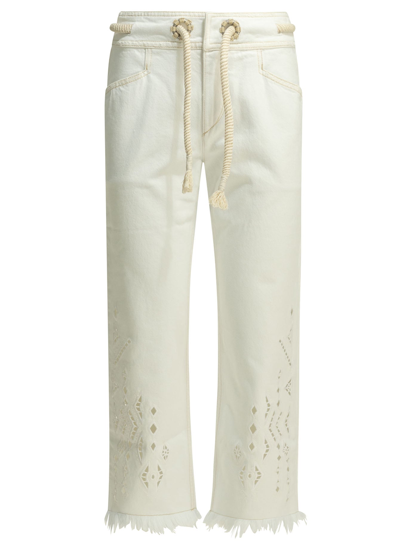 Isabel Marant "Alison" Straight-leg jeans - White