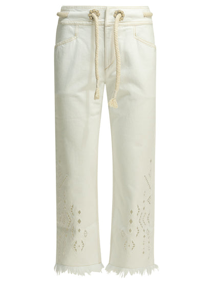 Isabel Marant "Alison" Straight-leg jeans - White