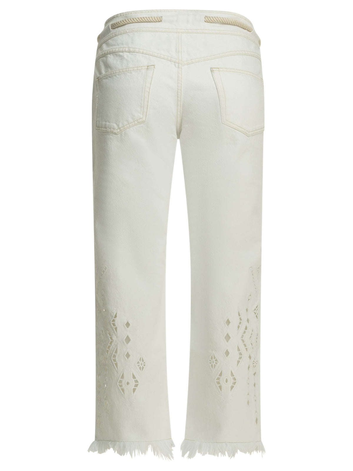 Isabel Marant "Alison" Straight-leg jeans - White