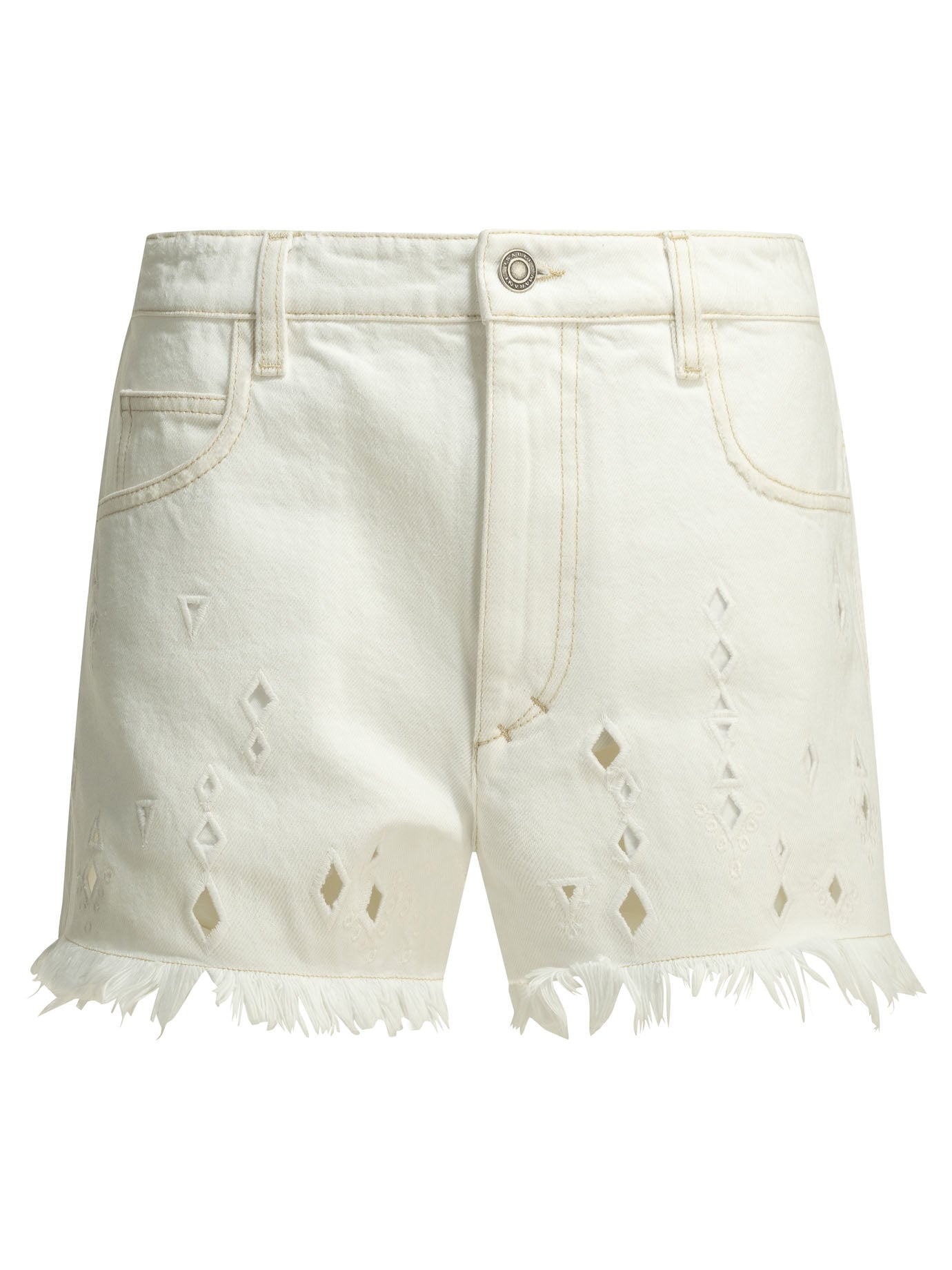 Isabel Marant "Aecia" Five-pocket shorts - White