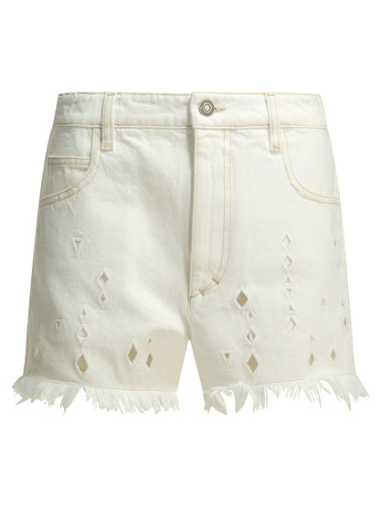 Isabel Marant "Aecia" Five-pocket shorts - White