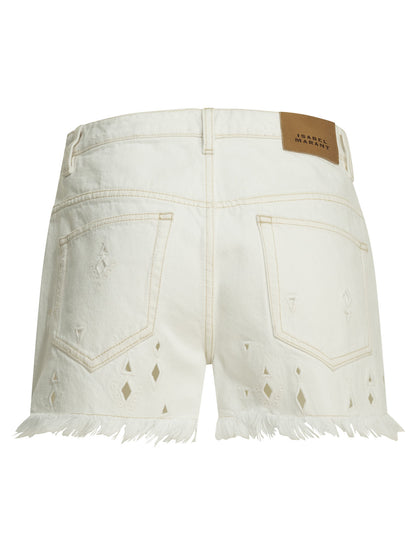 Isabel Marant "Aecia" Five-pocket shorts - White