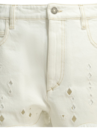 Isabel Marant "Aecia" Five-pocket shorts - White
