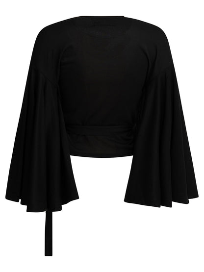 Jacquemus Casual wrap-around top - Black