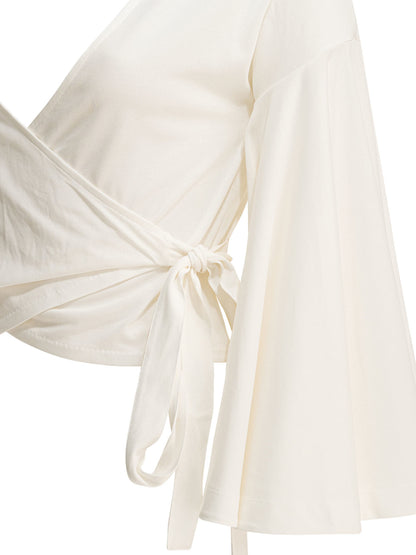Jacquemus Casual wrap-around top - White