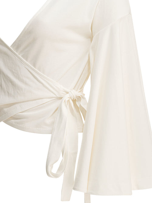 Jacquemus Casual wrap-around top - White