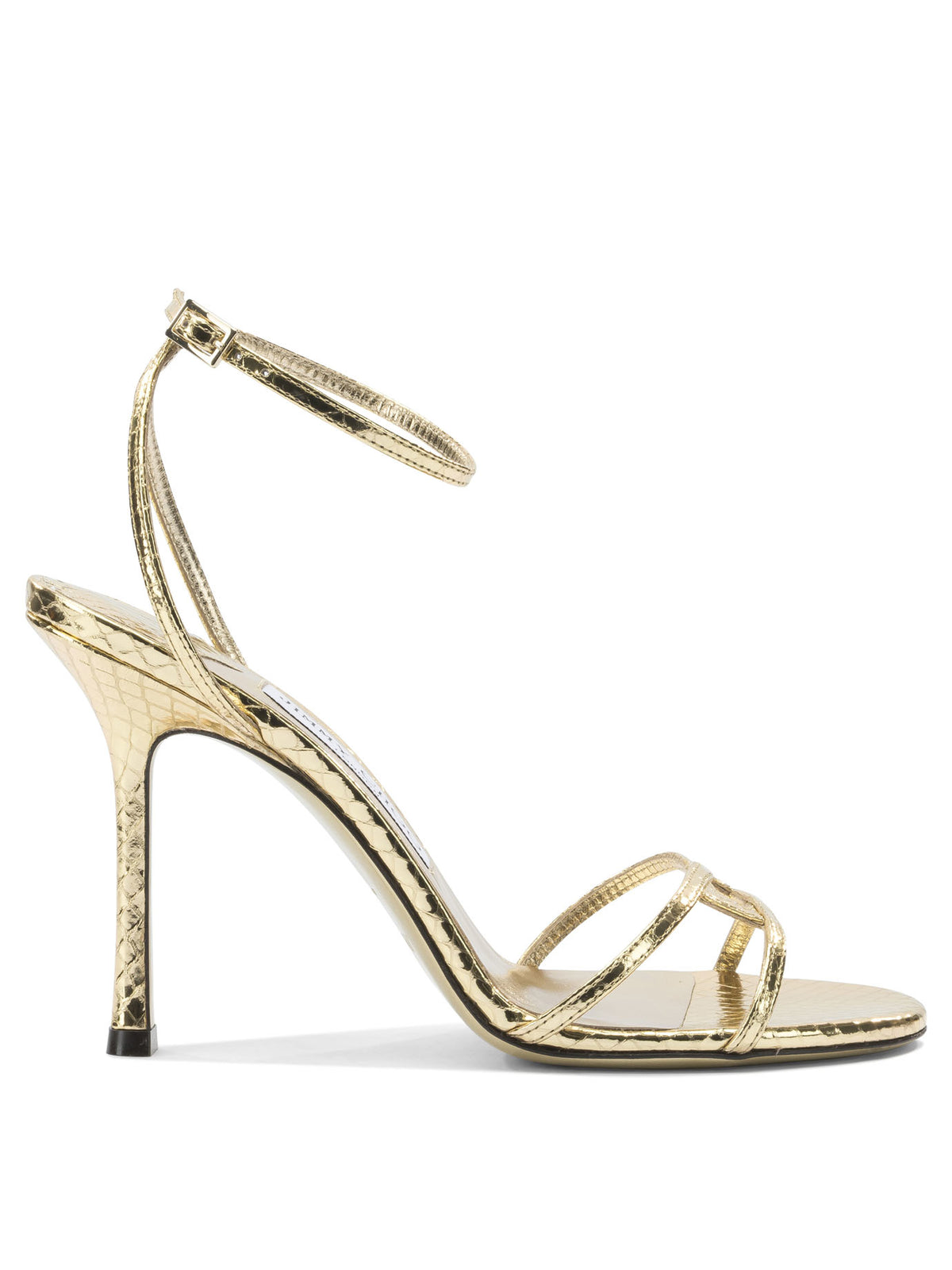 Jimmy Choo "Leo 100mm" heeled sandals - Gold