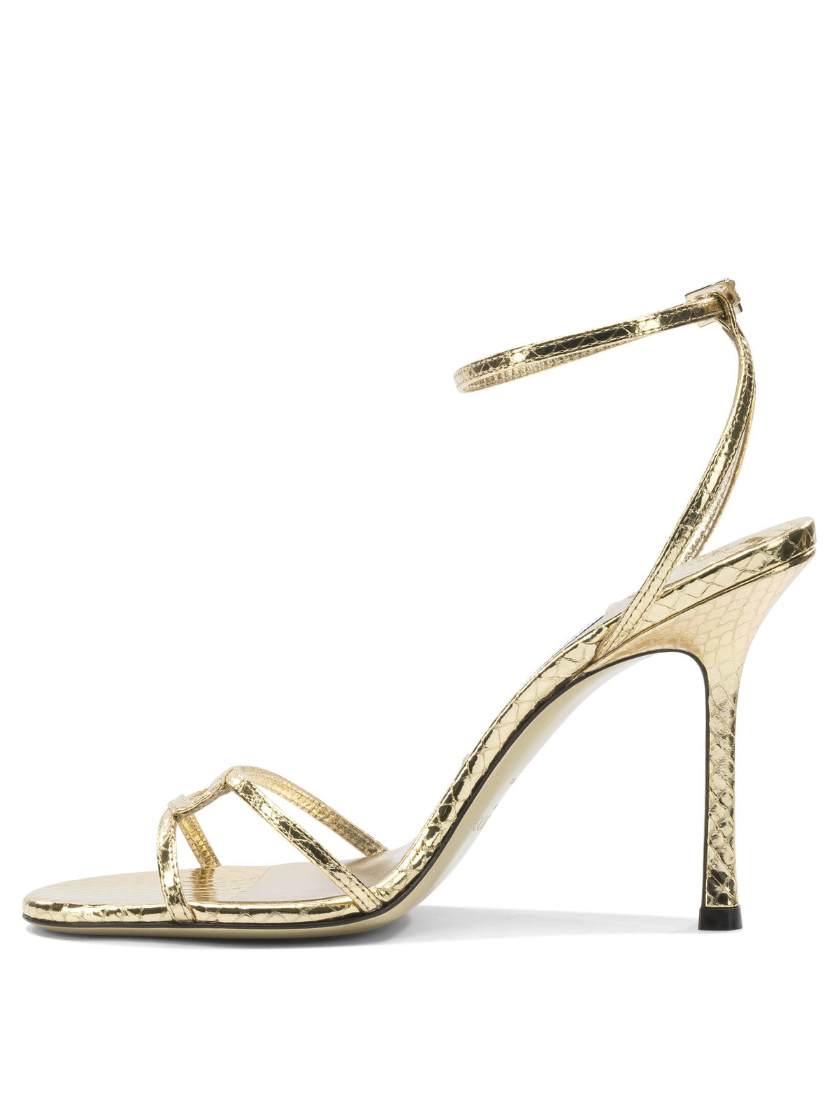 Jimmy Choo "Leo 100mm" heeled sandals - Gold