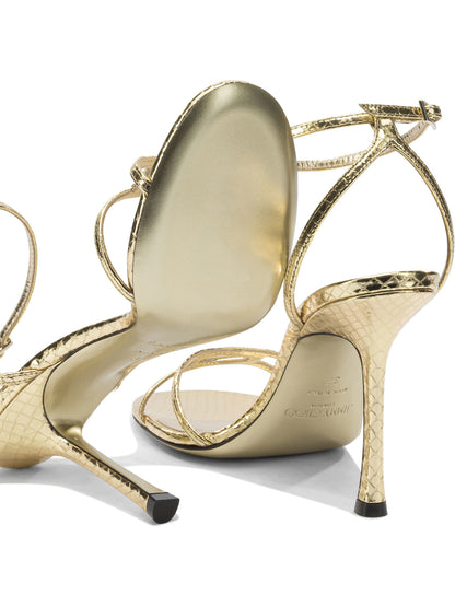 Jimmy Choo "Leo 100mm" heeled sandals - Gold