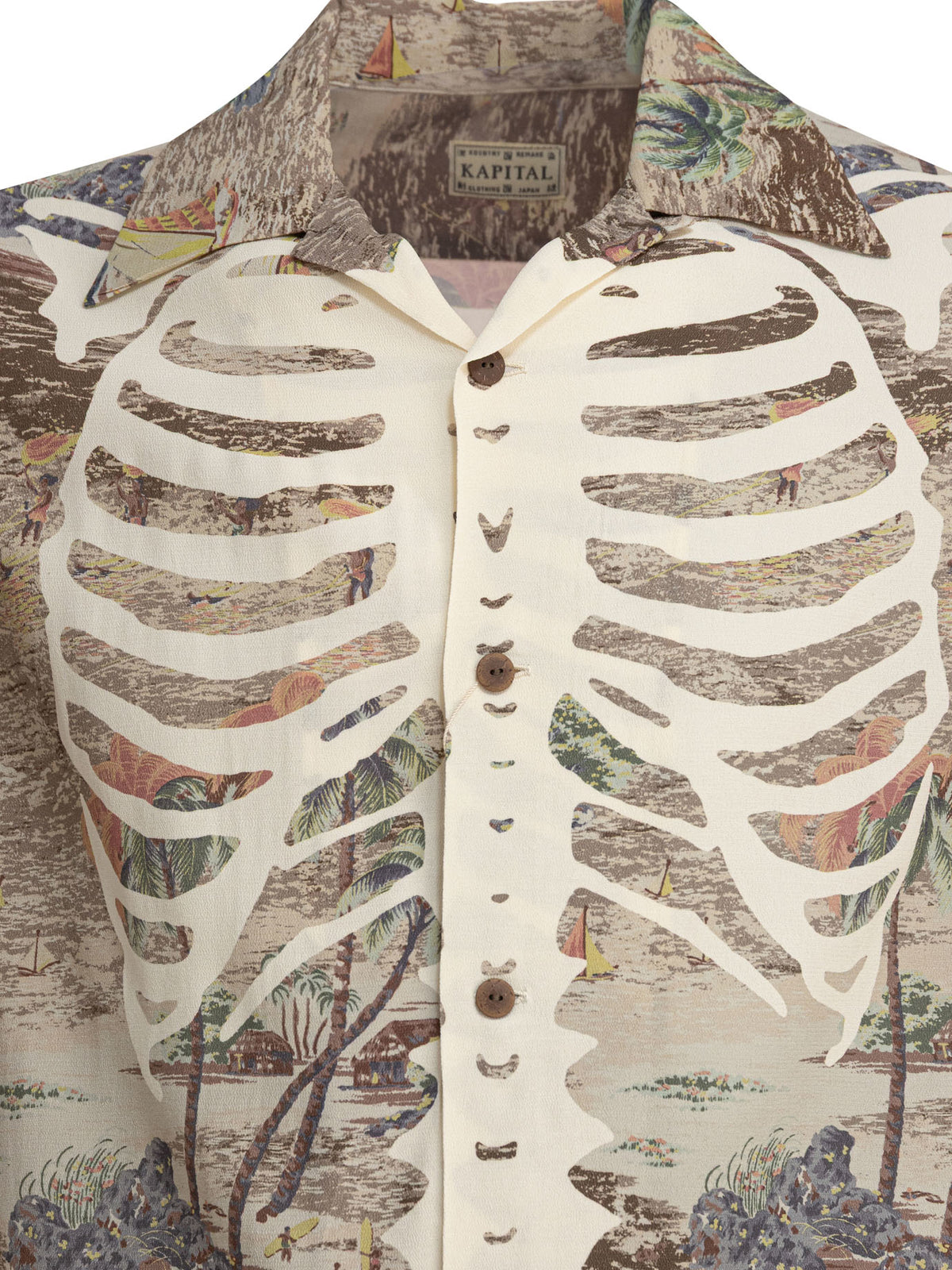 Kapital "Kamekameha Bone" Casual Shirt - Beige