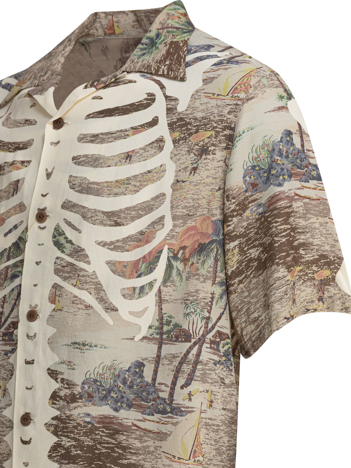 Kapital "Kamekameha Bone" Casual Shirt - Beige