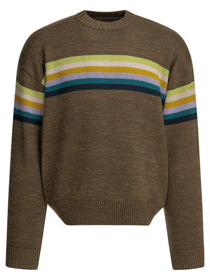 Kapital "Peckish Rainbow" crewneck sweater - Brown