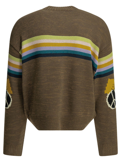 Kapital "Peckish Rainbow" crewneck sweater - Brown