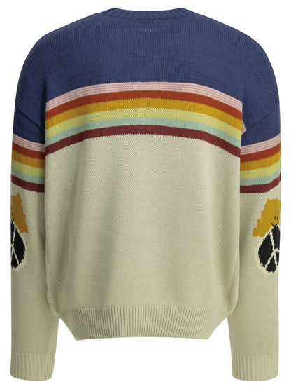 Kapital "2 Tones Peckish Rainbow" crewneck sweater - Purple