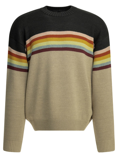 Kapital "2 Tones Peckish Rainbow" crewneck sweater - Blue
