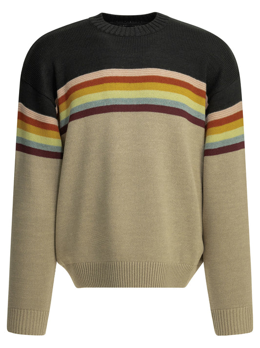 Kapital "2 Tones Peckish Rainbow" crewneck sweater - Blue
