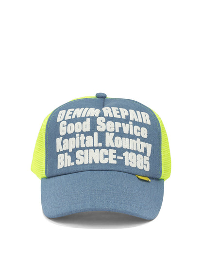 Kapital "Denim Repair Service" trucker hat - Yellow
