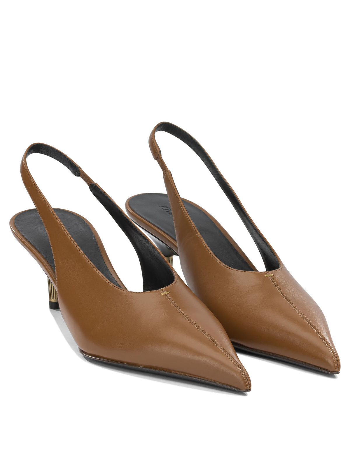 Khaite "Bella 55MM" Slingback - Brown