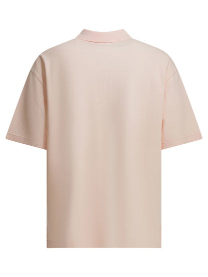 Maison Kitsuné "Fox Head" Polo shirt with buttons - Pink
