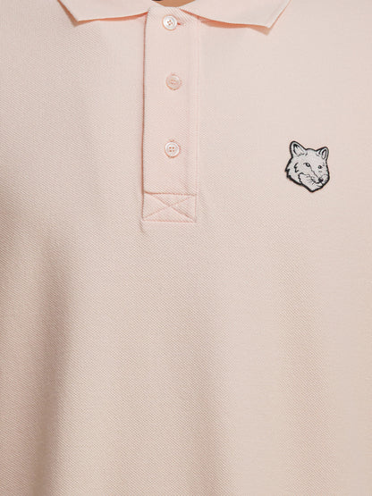 Maison Kitsuné "Fox Head" Polo shirt with buttons - Pink