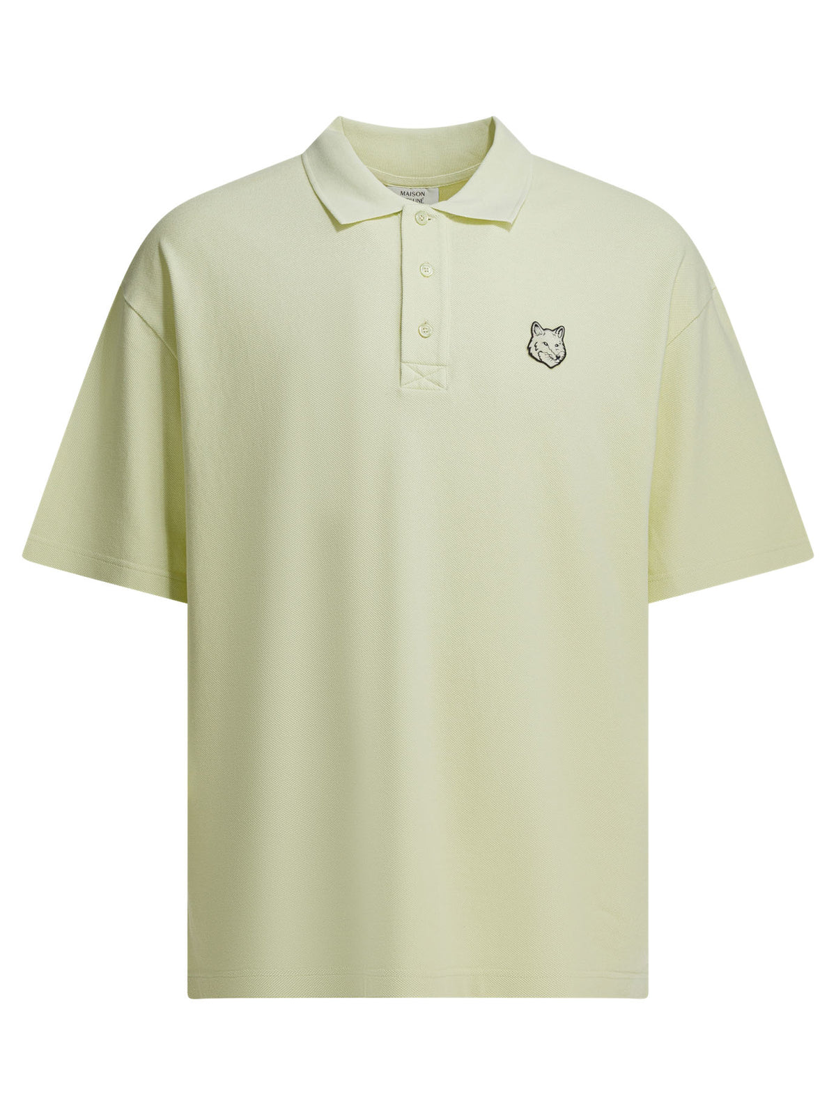Maison Kitsuné "Fox Head" Polo shirt with buttons - Green