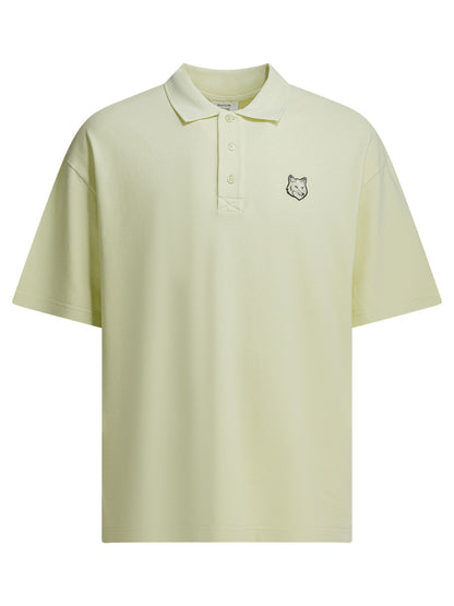 Maison Kitsuné "Fox Head" Polo shirt with buttons - Green