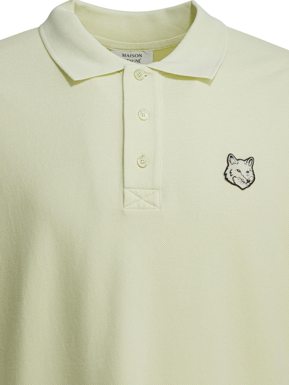 Maison Kitsuné "Fox Head" Polo shirt with buttons - Green