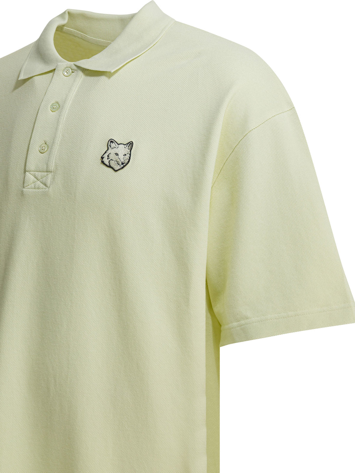 Maison Kitsuné "Fox Head" Polo shirt with buttons - Green